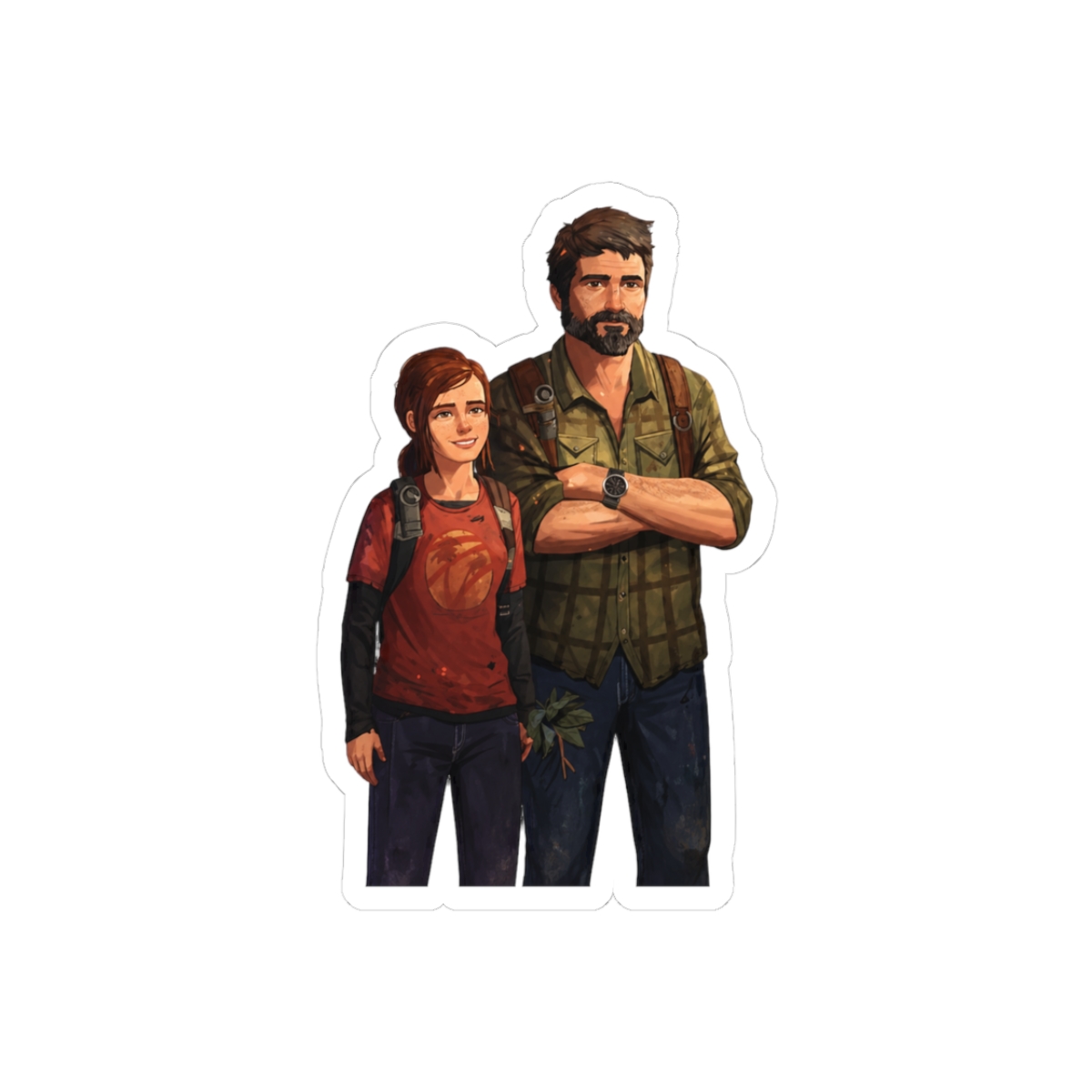Joel & Ellie The Last of Us Portrait Sticker