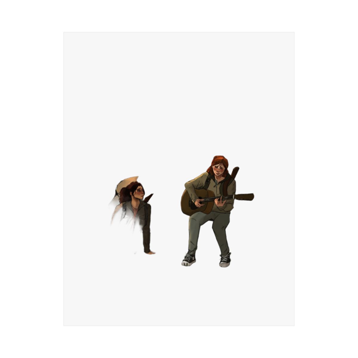 The Last of Us Part II Ellie and Dina Cinematic Poster | Gaming Wall Art