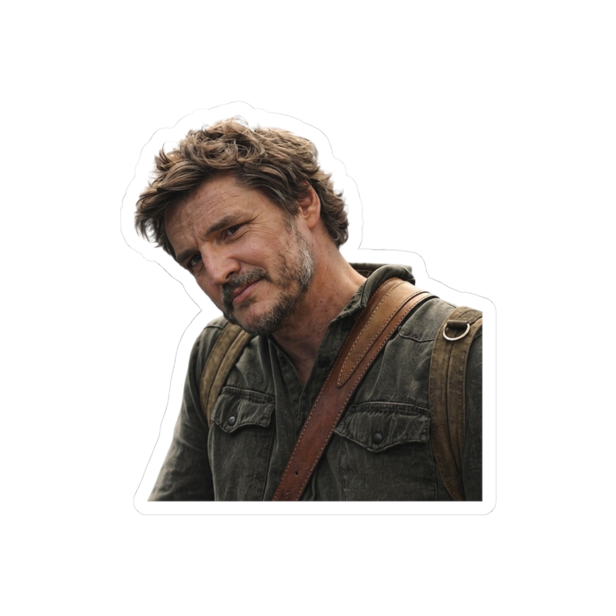 Pedro Pascal Playful Fandom Mandalorian Sticker