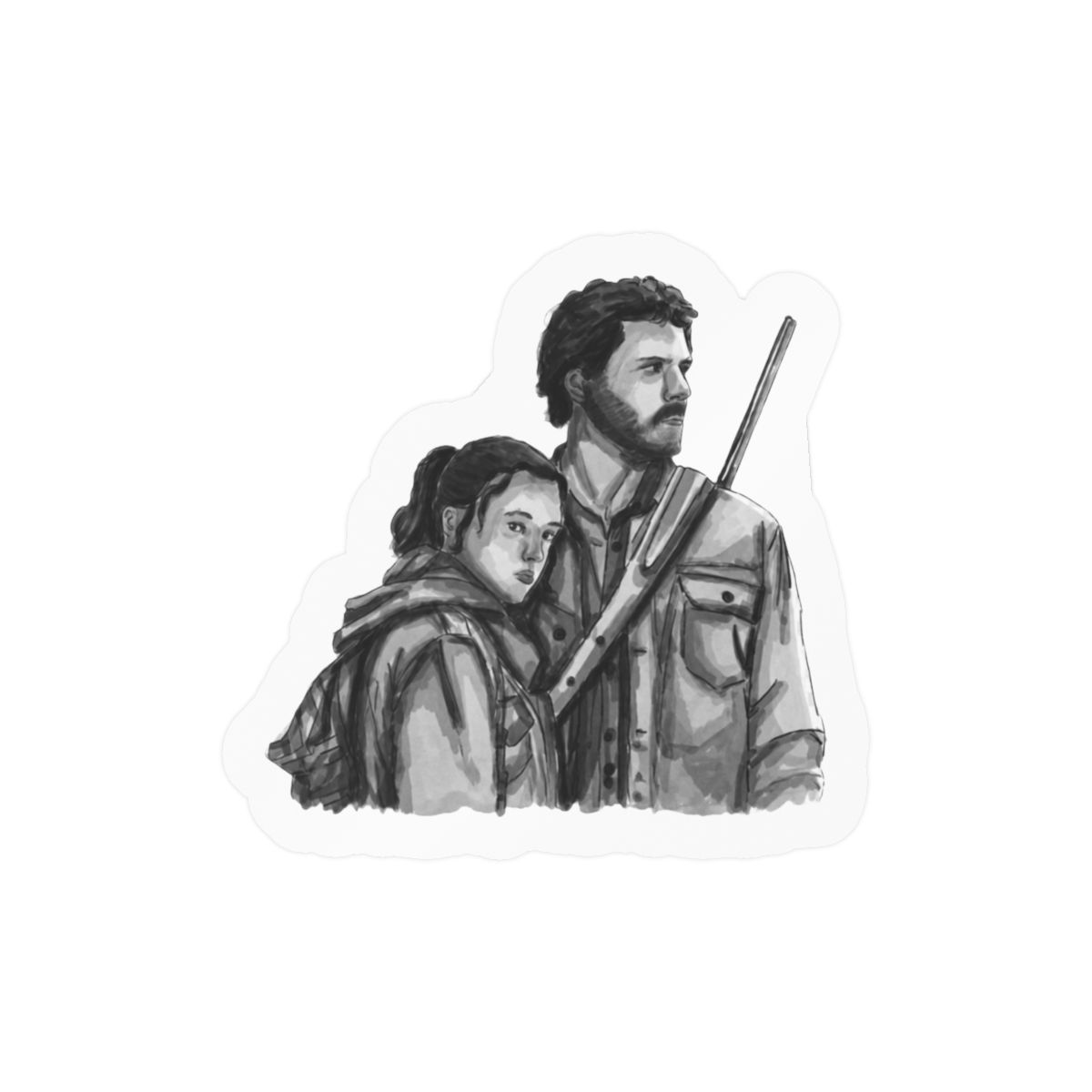 Joel and Ellie The Last of Us Bold Sticker | Vinyl Decal
