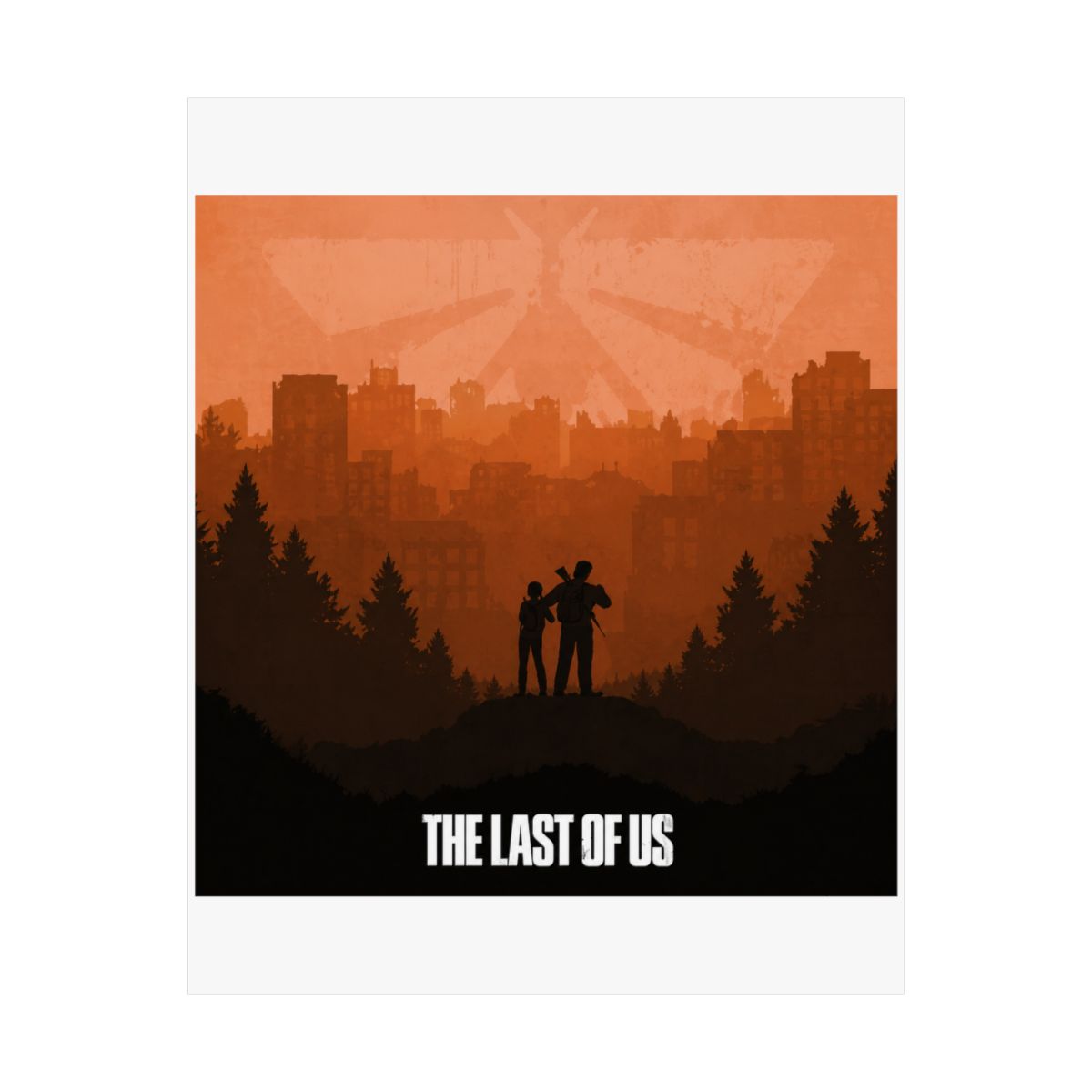 The Last of Us Cityscape Silhouette Framed Poster